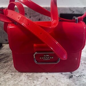 Coach Jelly Morgan Square Crossbody (Red)